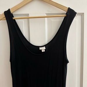 Black soft size large maxi dress